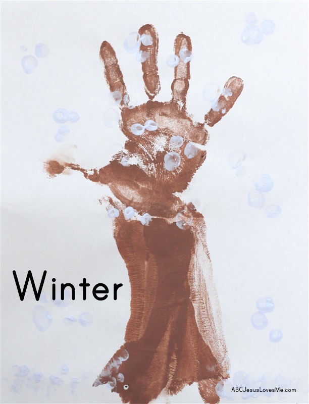 Winter Tree Handprint Craft