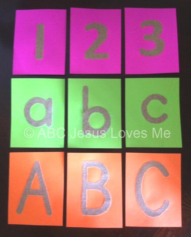 Sandpaper Tactile Letters and Numbers