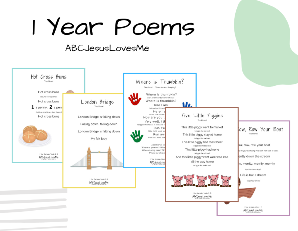 1 Year Poem Packet