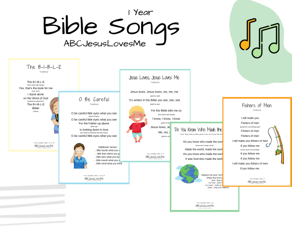 1 Year Bible Songs Packet