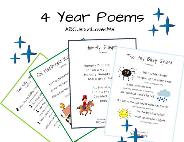 4 Year Poem Packet