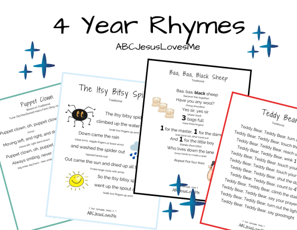 4 Year Rhyme Packet