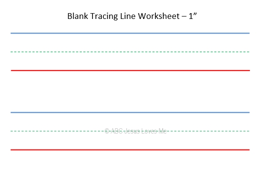 Blank Handwriting Tracing Lines