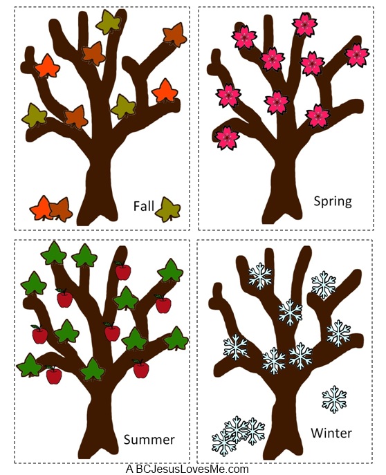 Cut Apart Seasons Printable