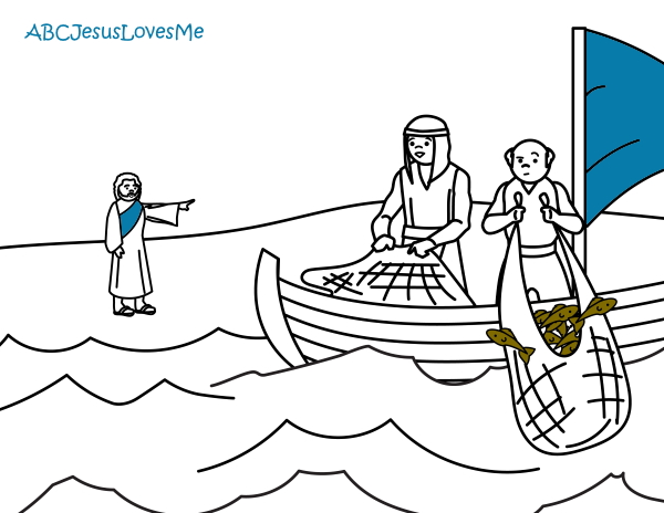 Jesus, Peter, Fish Worksheet