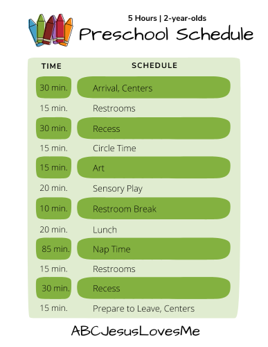 Classroom Schedule 2-Year-Olds