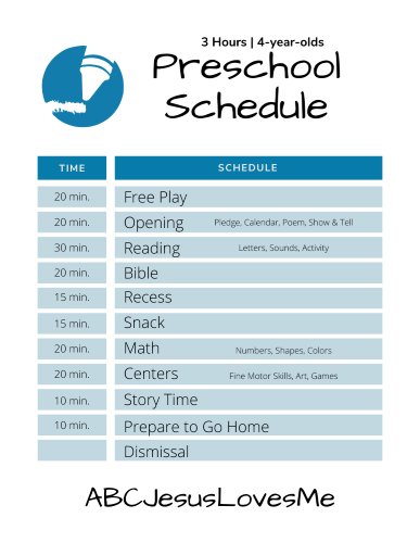 Classroom Schedule 4-Year-Olds