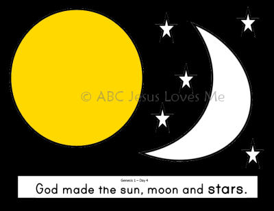 Sun Moon Stars Creation Day 4 Craft