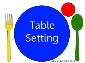 Table Setting Worksheet