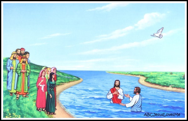 Jesus is Baptized Flannelgraph Bible Story
