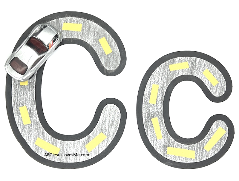 Cars on the Road Letter C Poster