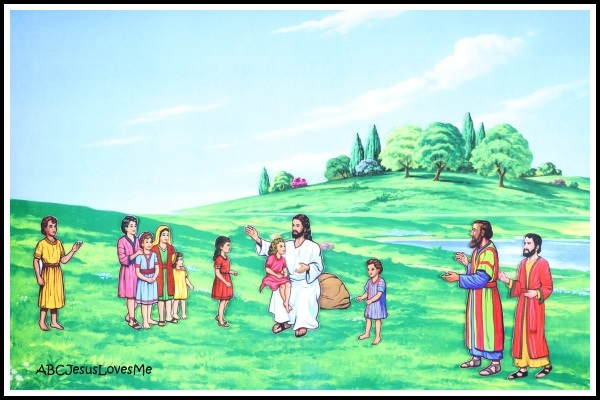 Jesus Loves the Little Children Flannelgraph Bible Story