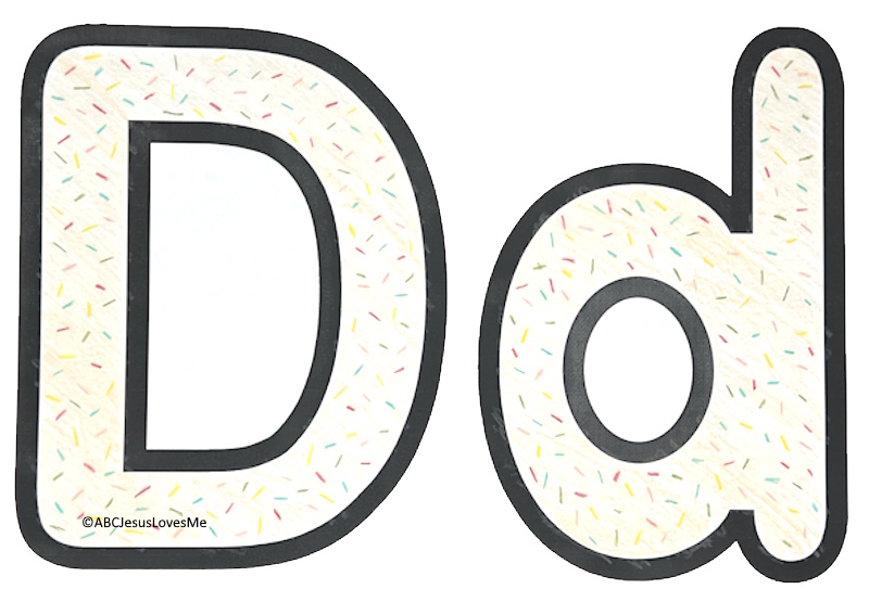 Letter D Donuts Poster