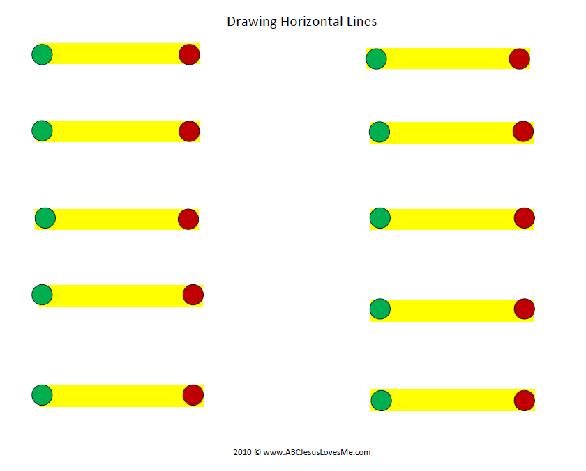 Drawing Horizontal Lines Worksheet