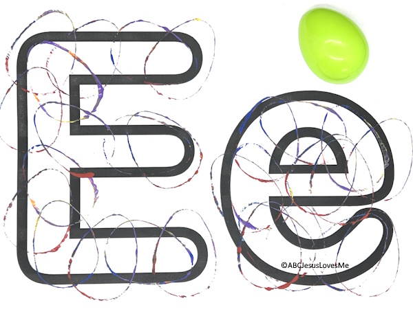 Letter E Egg Print Poster