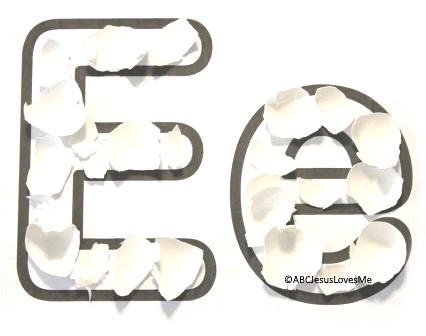 Letter E Eggshell Poster