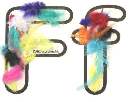 Letter F Feather Poster