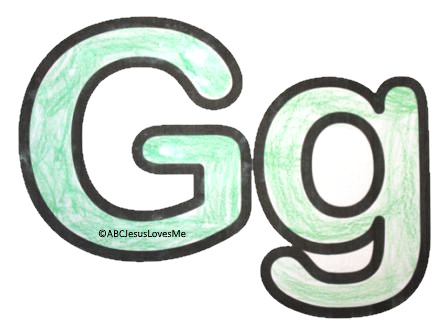Green Letter Gg Poster