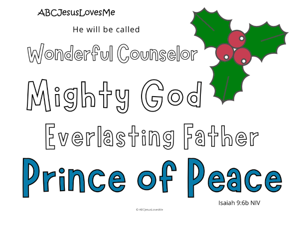 Isaiah 9:6 Coloring Worksheet