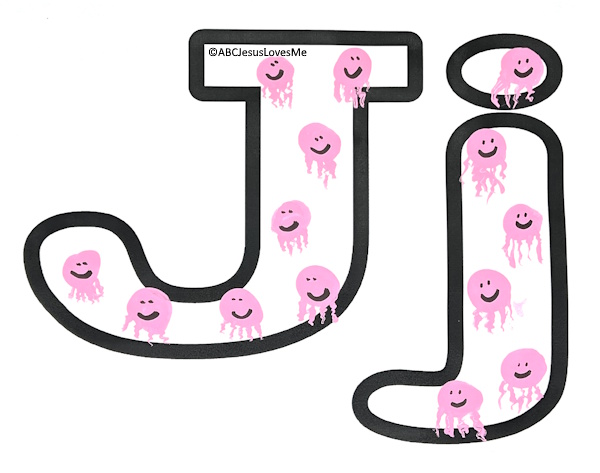 Jellyfish Letter J Poster