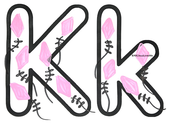 Kites on the Letter K Poster