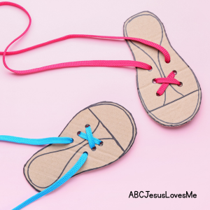 Lacing Shoe Cards
