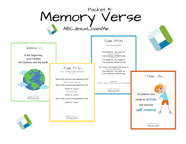 Memory Verse Packet 1