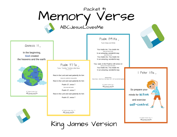 Memory Verse Packet 1 KJV