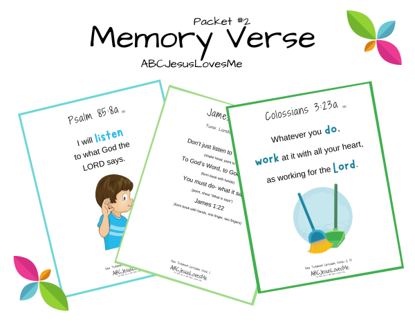 Memory Verse Packet 2