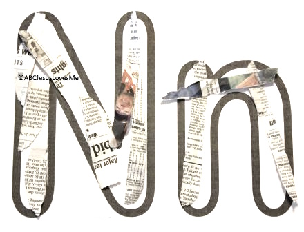 Newspaper Letter N Poster