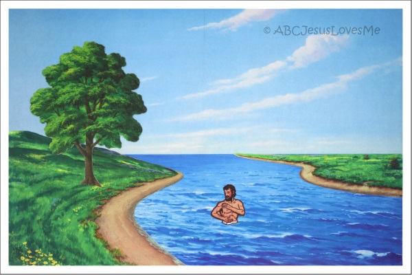 Naaman in the River Flannelgraph Bible Story