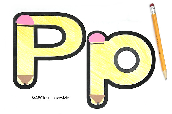 Letter P Poster Pencil
