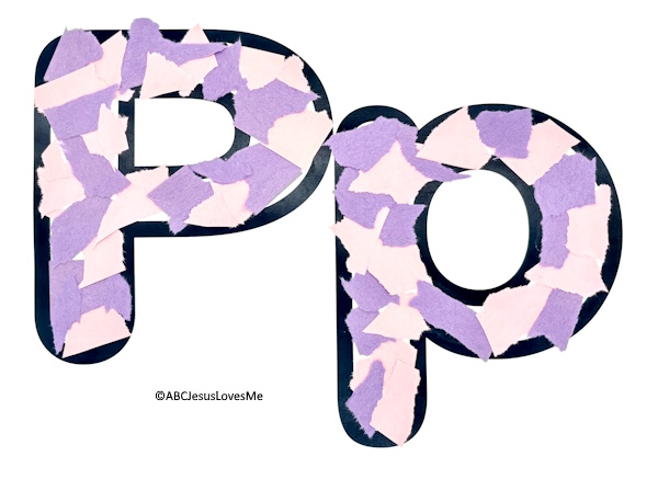 Letter P Poster Paper Pieces
