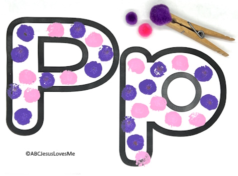 Letter P Poster Pom Pom
