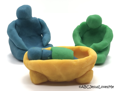 Baby Jesus is Born Play Dough Activity