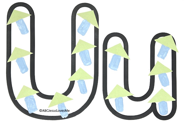 Up Arrows on the Letter U Poster