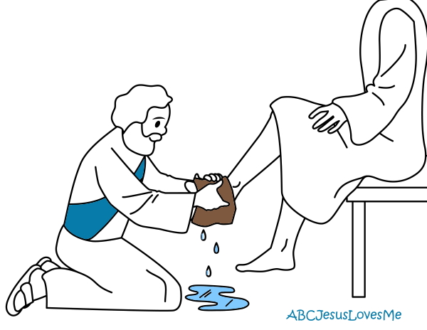 Jesus Washes the Disciples' Feet Worksheet