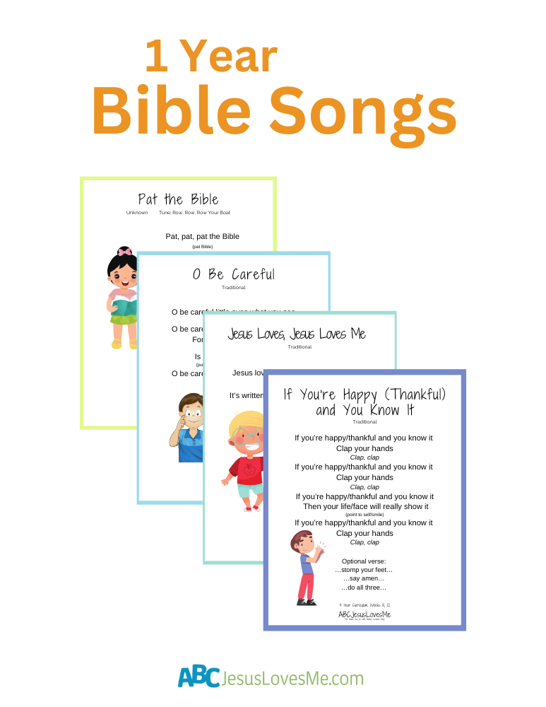 1 Year Bible Songs Packet