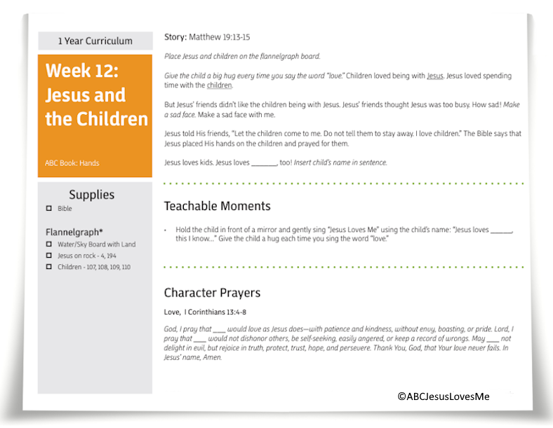 1 Year Interactive Bible Stories Example - Noah's Ark