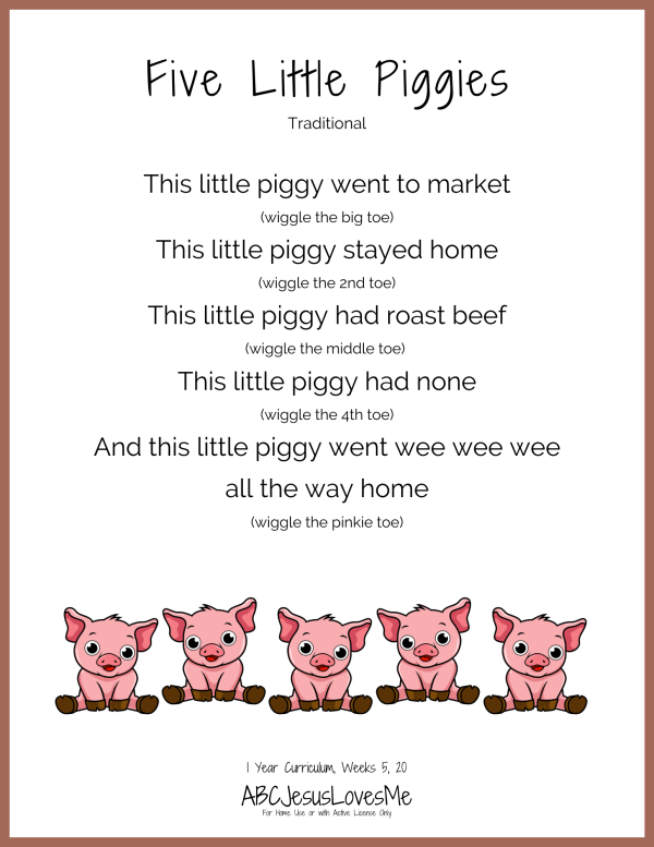 Five Little Piggies