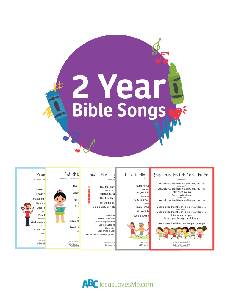 2 Year Bible Songs Packet