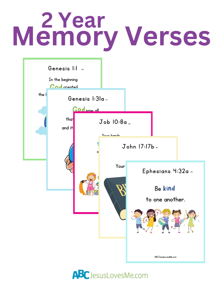 2 Year Memory Verse Packet