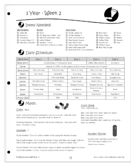 3 Year Curriculum Guide Example