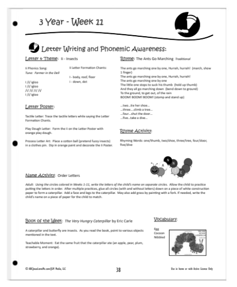 3 Year Curriculum Guide Example