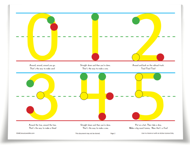 3" Number Printable