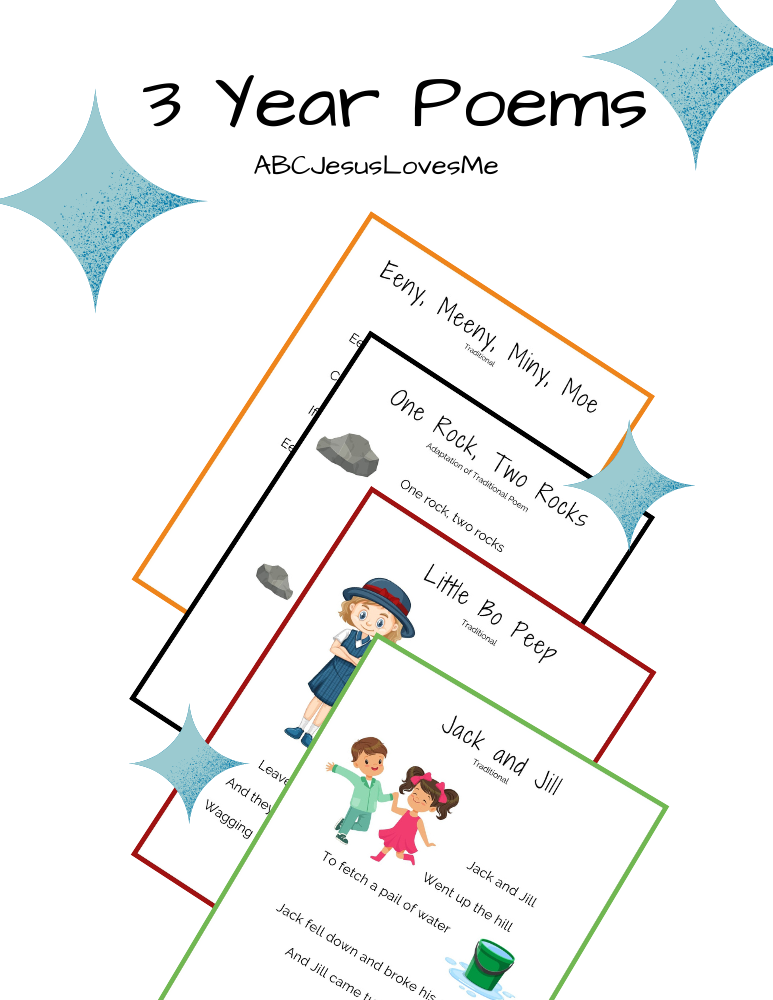 3 Year Poem Cards