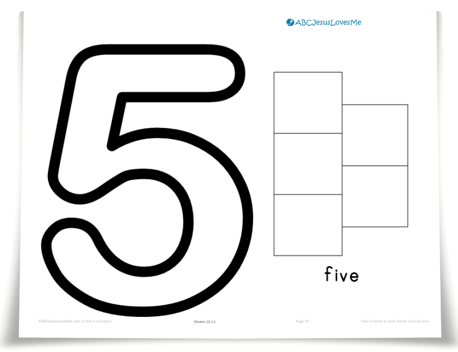 Number 5 Preschool Worksheet