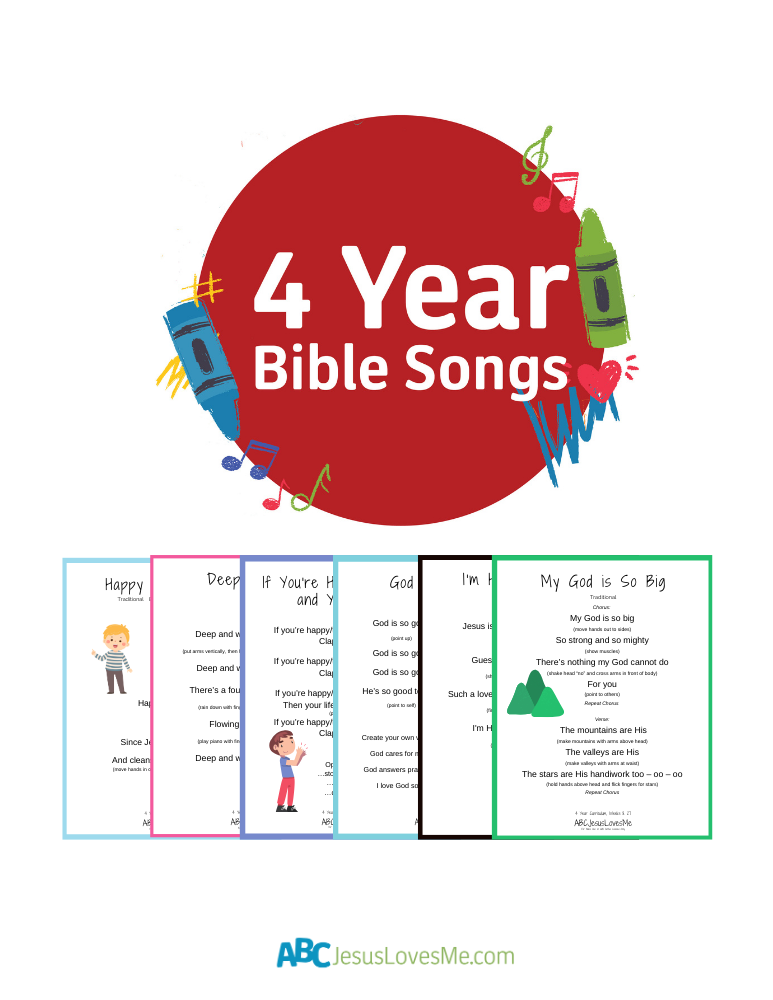 4 Year Bible Song Packet