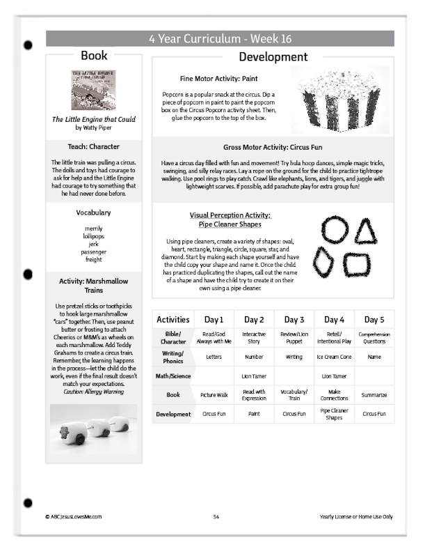 4 Year Curriculum Guide Example