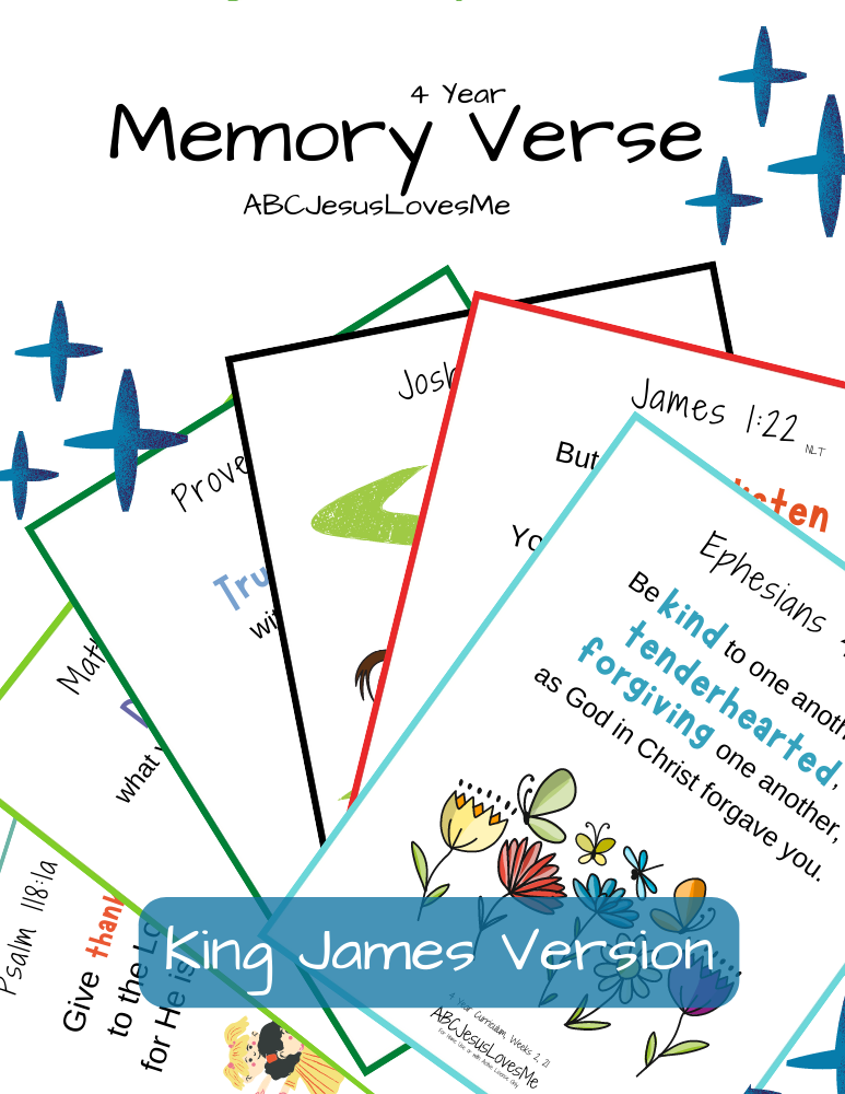 4 Year Memory Verse Packet - King James Version
